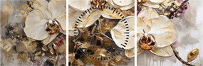 Tablou - Orhidee (cu ceas) (90x30 cm)