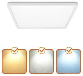 Plafonieră LED pentru baie NIVERA LED/12W/230V IP54 22,5x22,5 cm alb