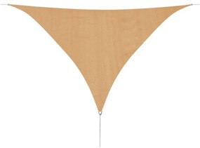 vidaXL Pânză parasolar din hdpe, triunghiulară 3,6 x 3,6 x 3,6 m, bej