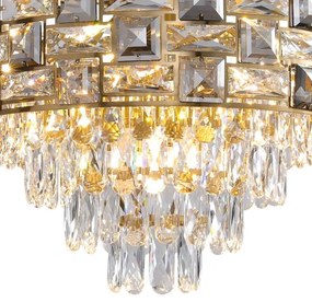 Lustră pe tijă LUXURIA 9xE14/40W/230V auriu