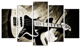 Tablou din mai multe piese Guitar, 110 x 60 cm