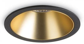 Spot LED incastrabil negru/ auriu GAME FI1 ROUND 11W 4000K