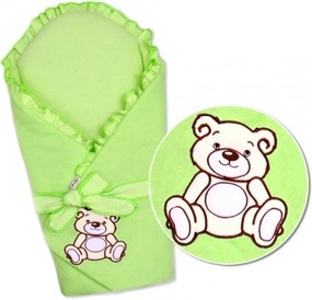 Baby Nellys Înfășurați cu armare Ursuleț de pluș -jersey - verde Cu întăritură la spate