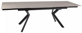 Masa extensibila Norton travertin bej/negru L160-240xl90 cm