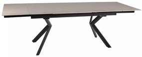 Masa extensibila Norton travertin bej/negru L160-240xl90 cm