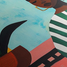 Tablou - Femeie cu floare (90x60 cm)