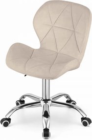 PROMOTIE Scaun de birou bej AVOLA VELVET a doua calitate