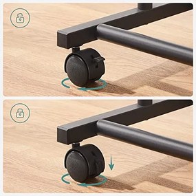 Suport extensibil pentru haine, metal, negru, Songmics