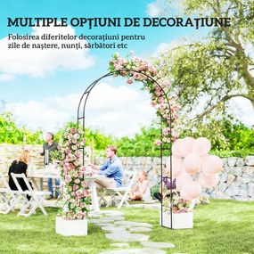 Outsunny Arc Grădină suport metalic | Aosom Romania