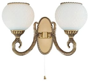 Aplica de perete cu 2 brate din alama design italian 8450