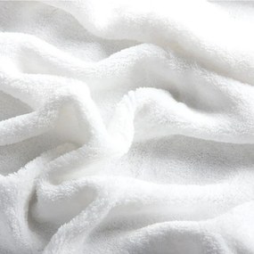 decoDoma Cearceaf cu elastic din micropluş alb 180 x 200 cm