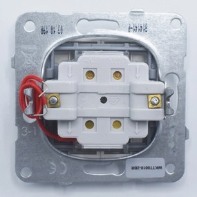 Intrerupator dublu cu led, 10A, IP20, Bronz, Panasonic Arkedia Slim / Karre Plus