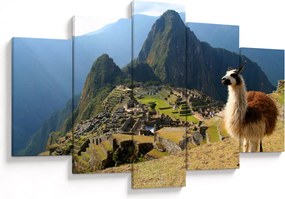 Tablou - Lama și Machu Picchu (150x105 cm)