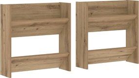 vidaXL Dulap pentru pantofi 2 pcs Stejar Artizanal 60 x 18 x 60 cm