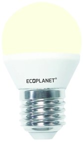 Set 3 Buc - Bec LED Ecoplanet glob mic G45, E27, 7W (60W), 630 LM, F, lumina calda 3000K, Mat Lumina calda - 3000K, 3 buc