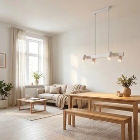 Brilagi - Lustra LED RGBW reglabilă pe cablu SELE 4xGU10/6,5W/230V albă