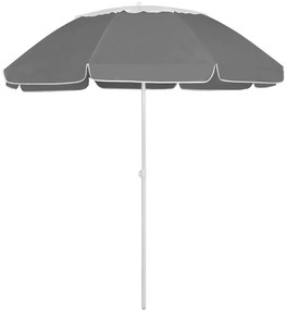 vidaXL Umbrelă de soare de plajă, antracit, 300 cm
