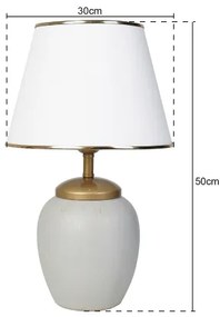 Lampă de birou RAMZES 1xE27/40W/230V alb/gri