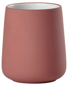 Suport pentru periuța de dinți roșu deschis din gresie ceramică Nova – Zone