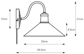 Lampă de perete Markslöjd 108865 VELA 1xE27/40W/230V alamă/alb