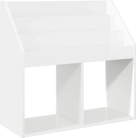 vidaXL Raft pentru copii Alb lucios 72,5 x 29,5 x 69 cm Lemn compozit