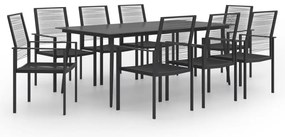 vidaXL Set mobilier de grădină, 9 piese