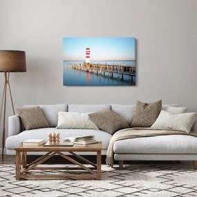 Tablou cu far la răsărit de soare (90x60 cm)