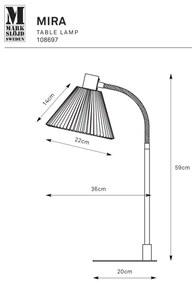 Lampă de masă Markslöjd 108697 MIRA 1xE14/40W/230V negru/alb