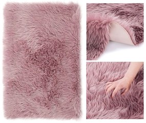 Covor din blana sintetica Culoare roz, DOKKA SHAGGY Dimensiune: 50 x 150 cm