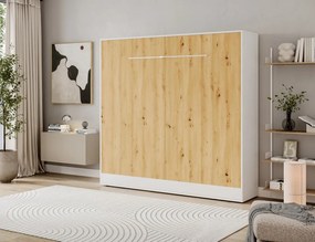 Pat rabatabil Devesto Horizontal Wall 160 Artisan Eiche LED, 200x160 cm – Artisan Eiche