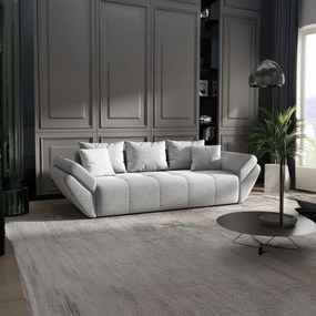 Canapea extensibilă dumonde cu ladă de depozitare si sezut confortabil din spuma high-density, Berlin Euphoria Dove 250x100 cm