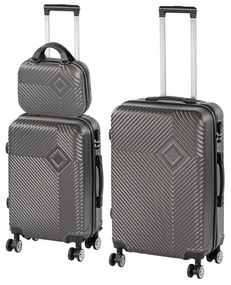 TraveLux Pro XV gurulós bőrönd szett szürke