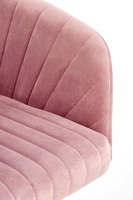 Scaun de birou Fresco velvet roz H91 cm