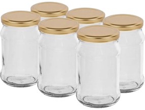 Set de borcane cu capac Browin 11245 Twist 500 ml,6 buc