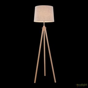 Lampadar modern cu trepied din lemn Calvin MYZ177-FL-01-BR