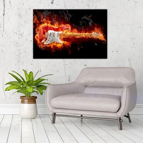 Tablou - Gtara în flăcări (90x60 cm)