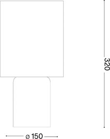 Ideal Lux - Lampă de masă KALI 1xE14/40W/230V crem