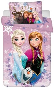 Disney Regatul de gheață Pink-purple așternut de pat pentru copii 100×135 cm, 40×60 cm