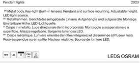 Lustra suspendata design tehnic Points alb