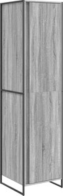 vidaXL Dressing cu ușă 2 pcs Gri Sonoma 50 x 50 x 200 cm Lemn compozit