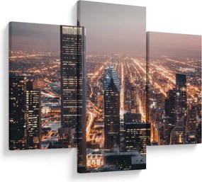 Tabloul cu metropolă luminată (90x60 cm)