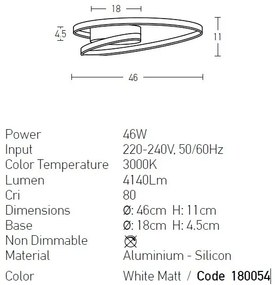 Plafoniera design modern circular LED ROTUNDA