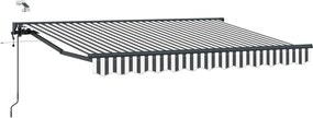 vidaXL Cort electric retractabil Antracit și Alb 3,5 x 2 m