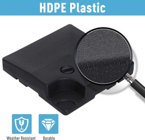 Outsunny Set 4 Baza Incrucisata pentru Umbrela de Gradina de Umplut cu Apa si Nisip,Negru, 51x51x12cm