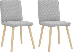 vidaXL Scaune de sufragerie 2 buc țesătură gri nor