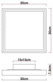 Globo 41595D1-LED Plafonieră CINDERELLA LED 12W 230V 30 cm 2700/4500/6500K
