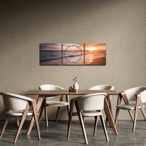 Tablou - Apus de soare în Thailanda (cu ceas) (90x30 cm)