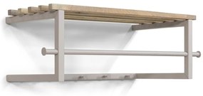 Cuier de perete în culoare naturală/taupe cu raft din metal 76 cm Marco – Spinder Design