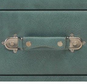Bancheta cu sertare, 80 cm, verde marin, piele ecologica Verde