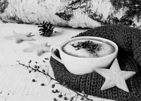 Tablou pe sticlă - Cappuccino de iarnă (70x50 cm)
